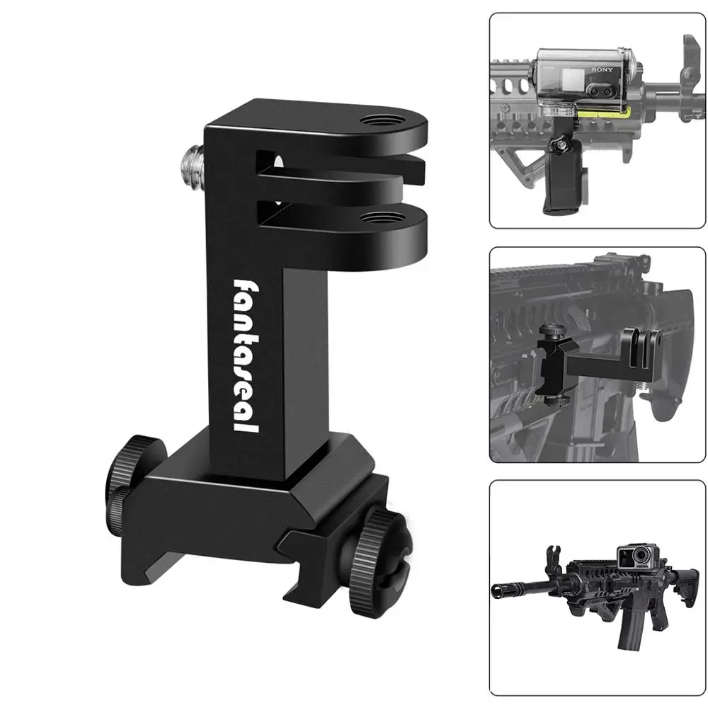 Picatinny Rail Mount Adapter Kit Action Camera Side Gun Mount for Gopro SJCAM Pistol Airsoft Helmet Rail Plug Gear