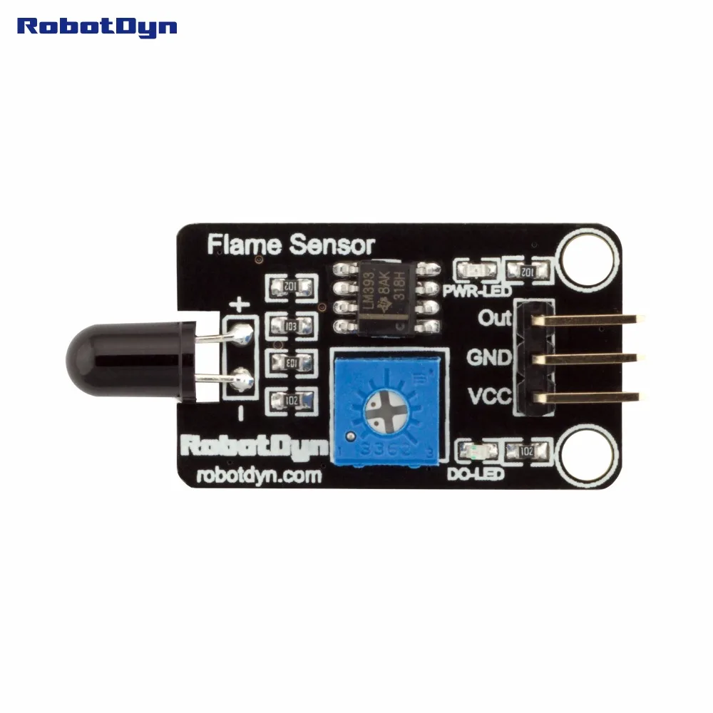 Flame/ Fire Sensor with analog output, compatible for Arduino, STM32, RAspberry PI projects