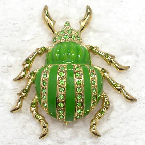 

Rhinestone Enamel Beetle Pin brooches C643 K2