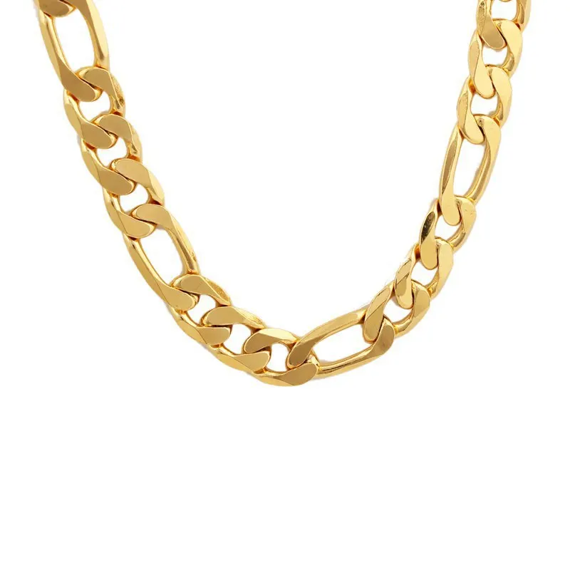 

FanSheng Gold Color Necklace Men Jewelry New Trendy Figaro Chain Necklace