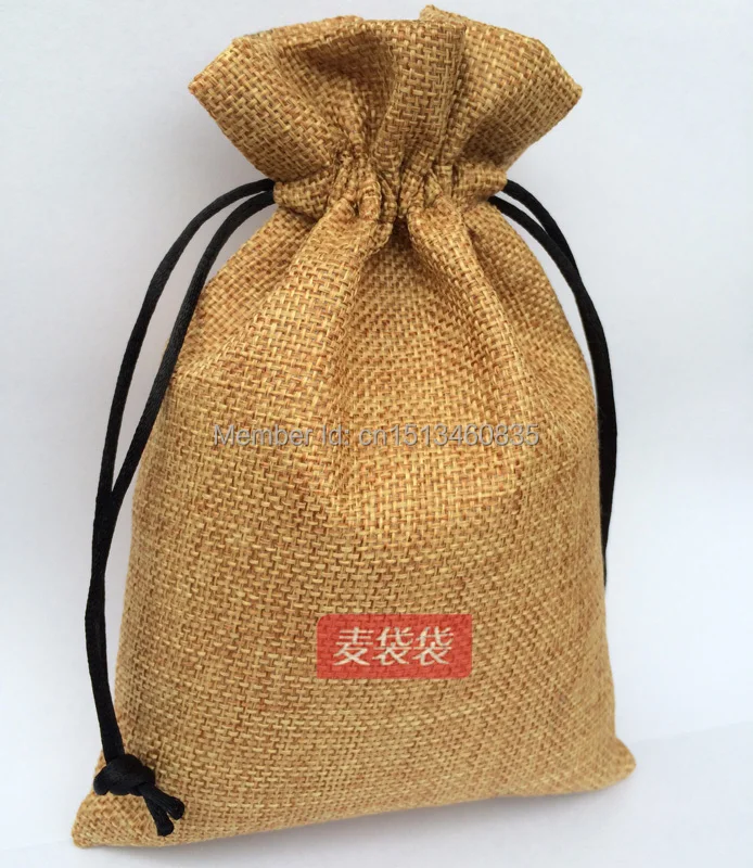 

100pcs/lot CBRL jute bags, jute pouch, flax pouch for toiletry/jewelry/gift,Various colors,size customized,wholesale