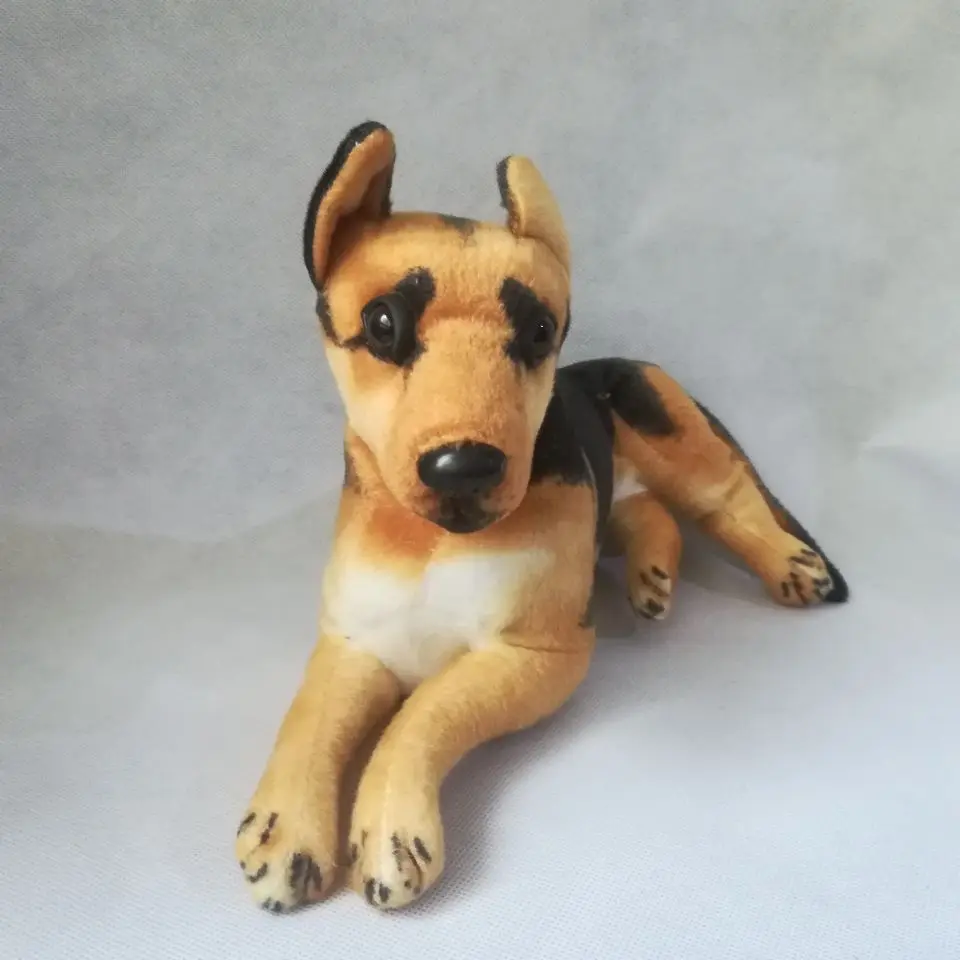 real life toy prone shepherd dog about 30cm plush toy birthday gift b0990