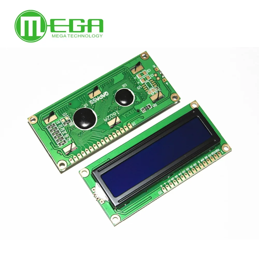 50pcs, 1602 LCD Blue Screen 5V LCD with Backlight of the LCD screen 51 Learning Board Supporting 16x2 LCD