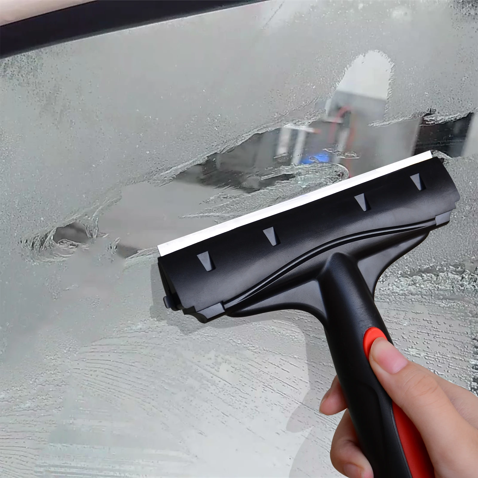 EHDIS Long Handle Metal Blade Scraper Car Film Vinyl Wraps Sticker Remover Household Wallpaper Glue Dirt Residue Cleaning Tools