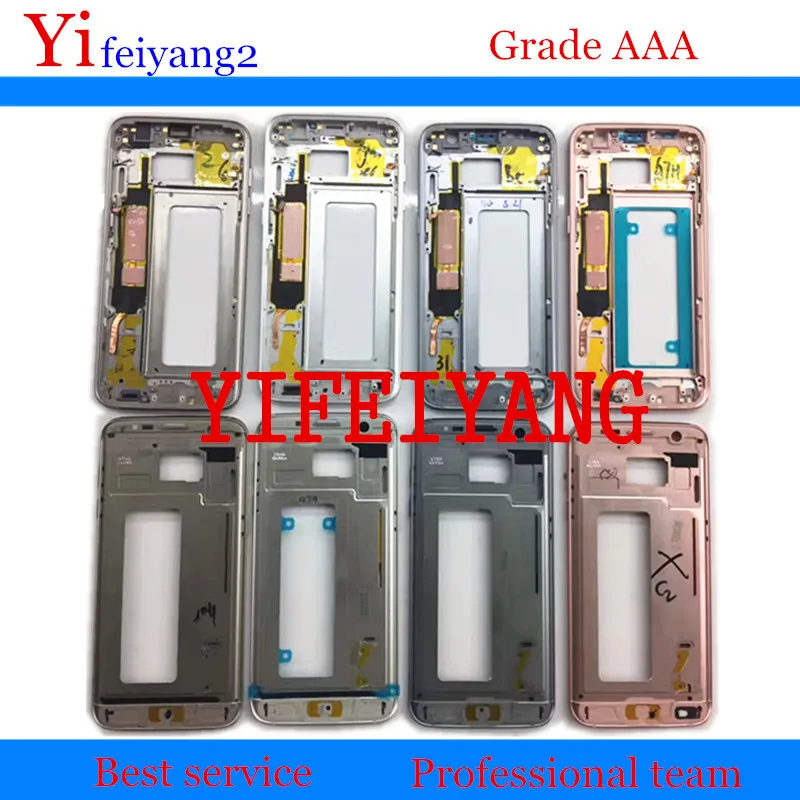 10pcs Original fast shipping For Samsung Galaxy S7 G930 S7 edge G935 lcd Middle Back Frame Chassis Plate Bezel Back Housing