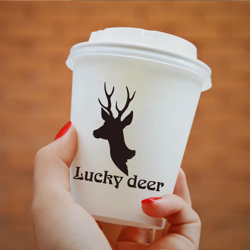 Creative butterfly deer Heart Wall Sticker for Switch/cup cupboard decoration Art Decals wallpaper Carved PVC stickers