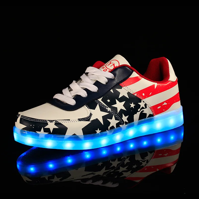 RayZing Led shoes for adults Unisex men casual Luminous Glowing Shoes Man Casual Sneakers USB Rechargeable LED Shoes