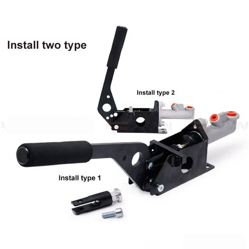 BLACK Universal Hydraulic Handbrake E-Brake 0.625 Vertical Horizontal Drift