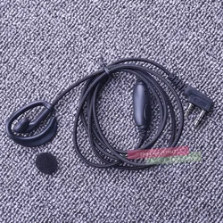 Thick Rope Braided Rope K Type Earphone Mic For Radio Security Walkie Talkie 2 Pin Ear Bar Radio Earpiece Mic PTT Two Way Radio