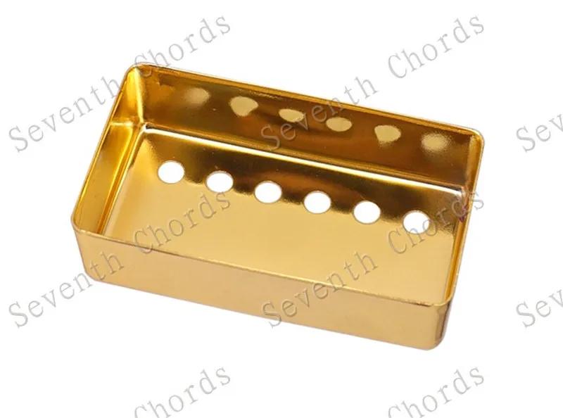 Ein Set mit 2 Stück Messing-Humbucker-Abdeckungen mit 6 Löchern und 6 Saiten für E-Gitarren-Zubehör, in drei Farben. – Detail 13