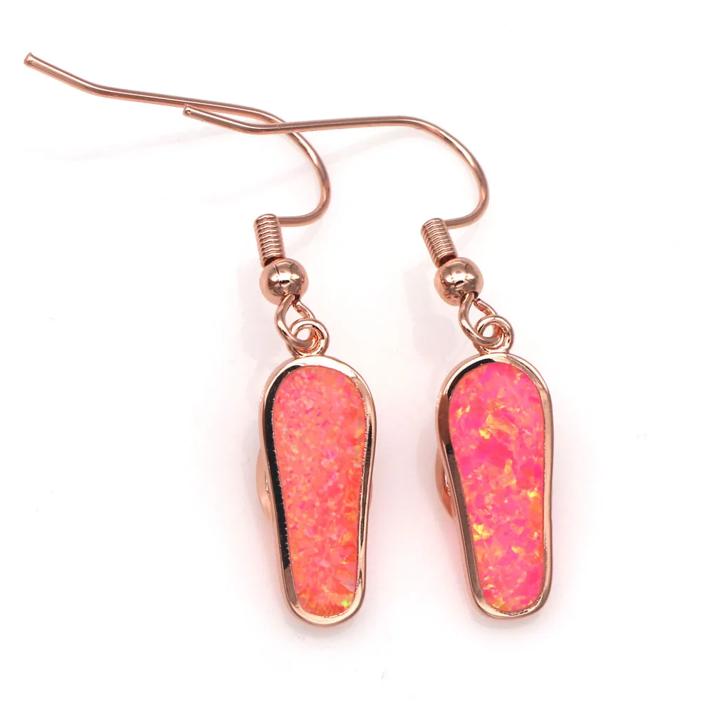 RH0126 New Hot Sale Flip-Flops Drop Earrings Rose Gold Opal Imitation Drill Flip-Flops Earrings  Women's Fashion Jewelry