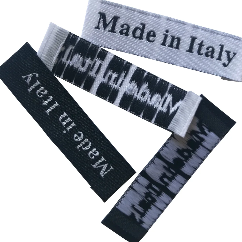 Made In Italy Clothing Labels Garment Handmade Zakka Tag Handmade Woven Label Custom Sewing Tags For Hand Work Accessories