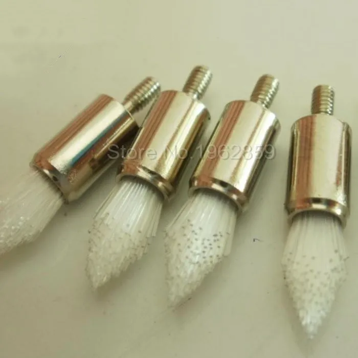 

100pcs Dental Polishing Brush Screw Style Tapered Prophylaxis Polishing White Nylon Brush Dentist Products Materials