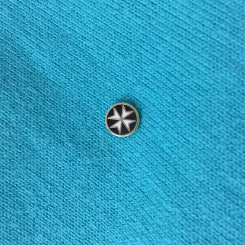 2pcs Freemasonry Shield Pins Badge Black Maltese Cross Crusader Order Knight Masonic Lapel Brooch Templar Seal Solomon the Lodge
