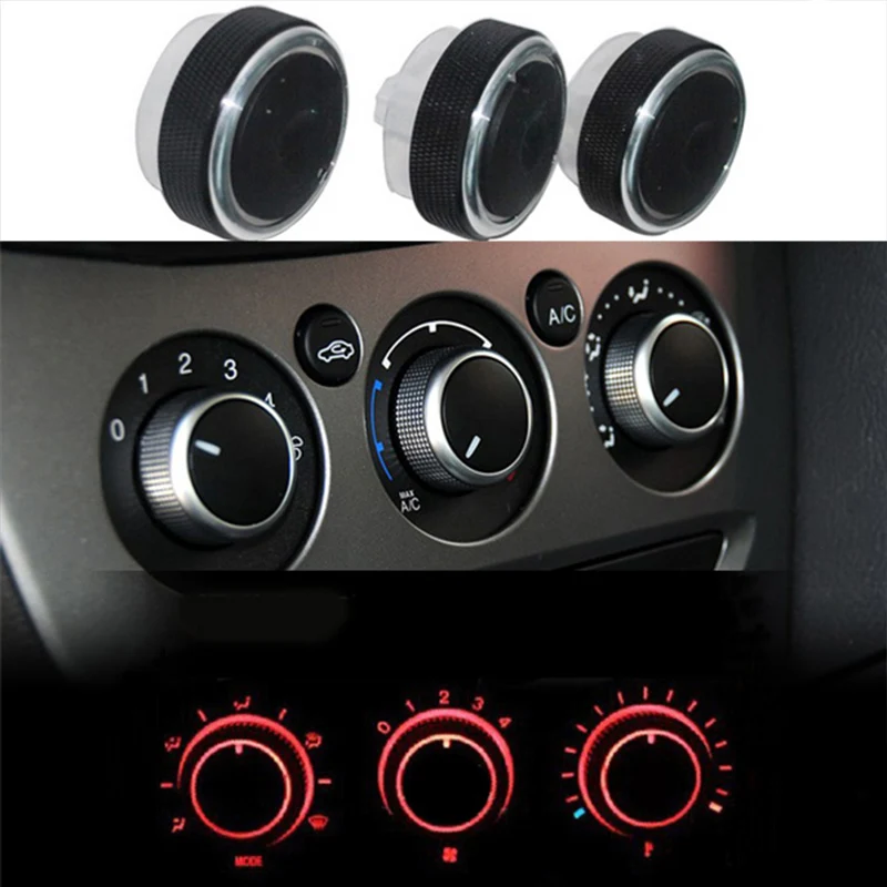 For FORD FOCUS 2 MK2 focus 3 MK3 Mondeo AC Knob Car 3PCS/LOT Air Conditioning heat control Switch knob for focus car styling