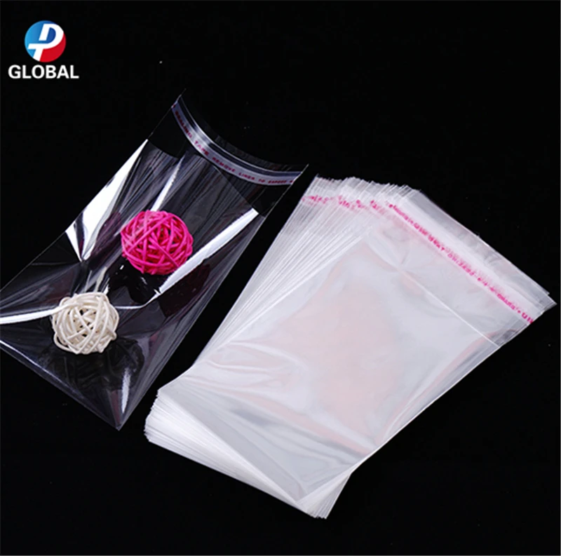 

D&P 1000pcs Self Adhesive Seal Plastic Big Size Gift/Cookie/clothes pouches Transparent OPP Poly Bags Clear Retail Packaging Bag