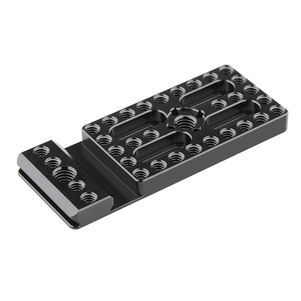 

CAMVATE Aluminum Camera Baseplate Cheese Plate With NATO Rail Mount & 1/4" 3/8" Threaded Holes For RED Camera Cage Handle Rig