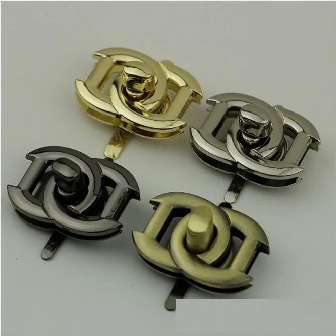 

(10pieces/lot) factory wholesale luxury handbags metal twist lock decorative buckle hardware accessories