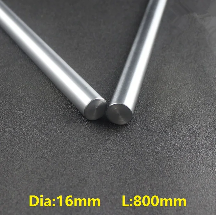 

10pcs/lot 16mm linear shaft 800mm long 16x800mm hardened chromed plated linear shaft Rod bar 3D printer parts CNC steel rod