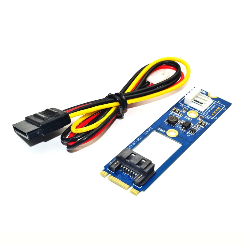 M.2 7 Pin SATA III 3 7Pin SATA3.0 Kabel SSD Adapter Converter Board Card for NGFF 2242 2260 2280 SSD HDD