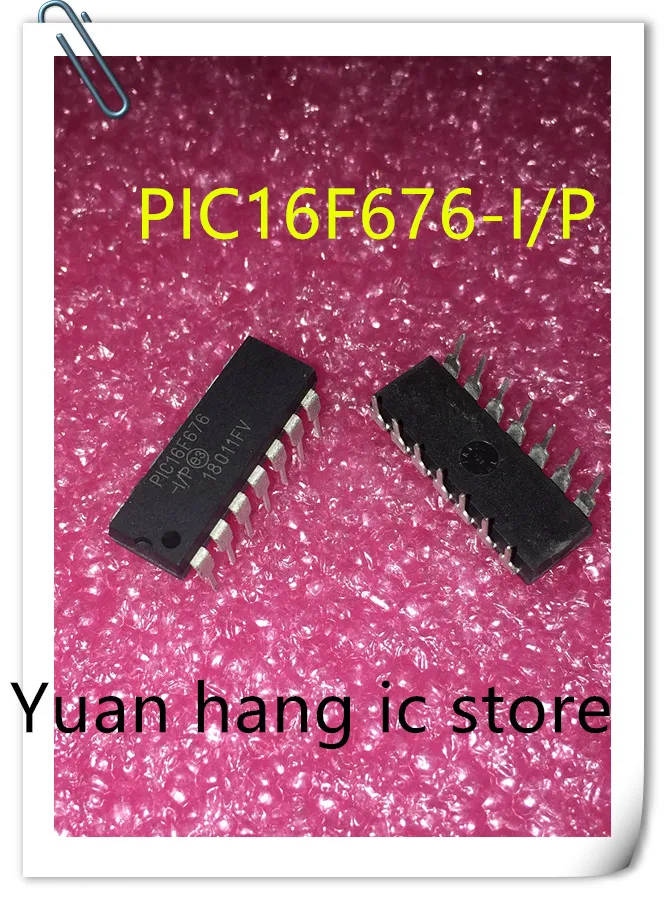 

10PCS/LOT PIC16F676-IP PIC16F676-I/P PIC16F676 16F676 DIP-14 New original