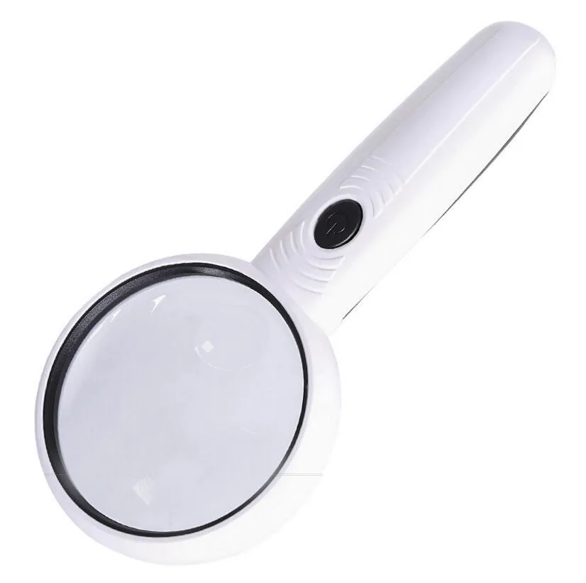 5X 12X 75mm 19mm Lens Children Educational LED Illuminated Handheld Reading Magnifier Loupe Banknote checking Magnifying Glass