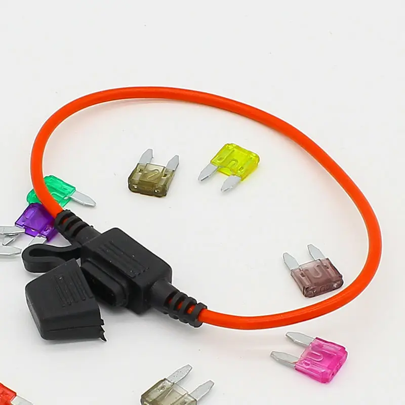 1pcs waterproof auto inline Mini In-Line Fuse Holder + 1pcs Fuse Inserts
