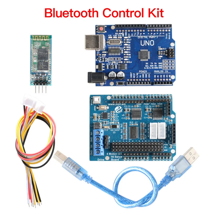 Bluetooth WiFi Handvat Controller Kit voor Arduino Robot Arm Grijper Tank Auto Chassis DIY STEM Kit