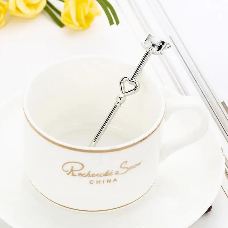 Love Stainless Steel Spoon Tea Coffee Drinking Teaspoon Bridal Shower Wedding Bridal Party Favor Gifts LX7494