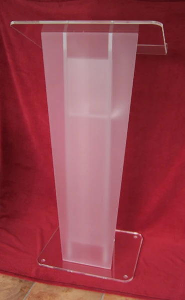 church acrylic podium/Clear Acrylic Frosted glass plate platform