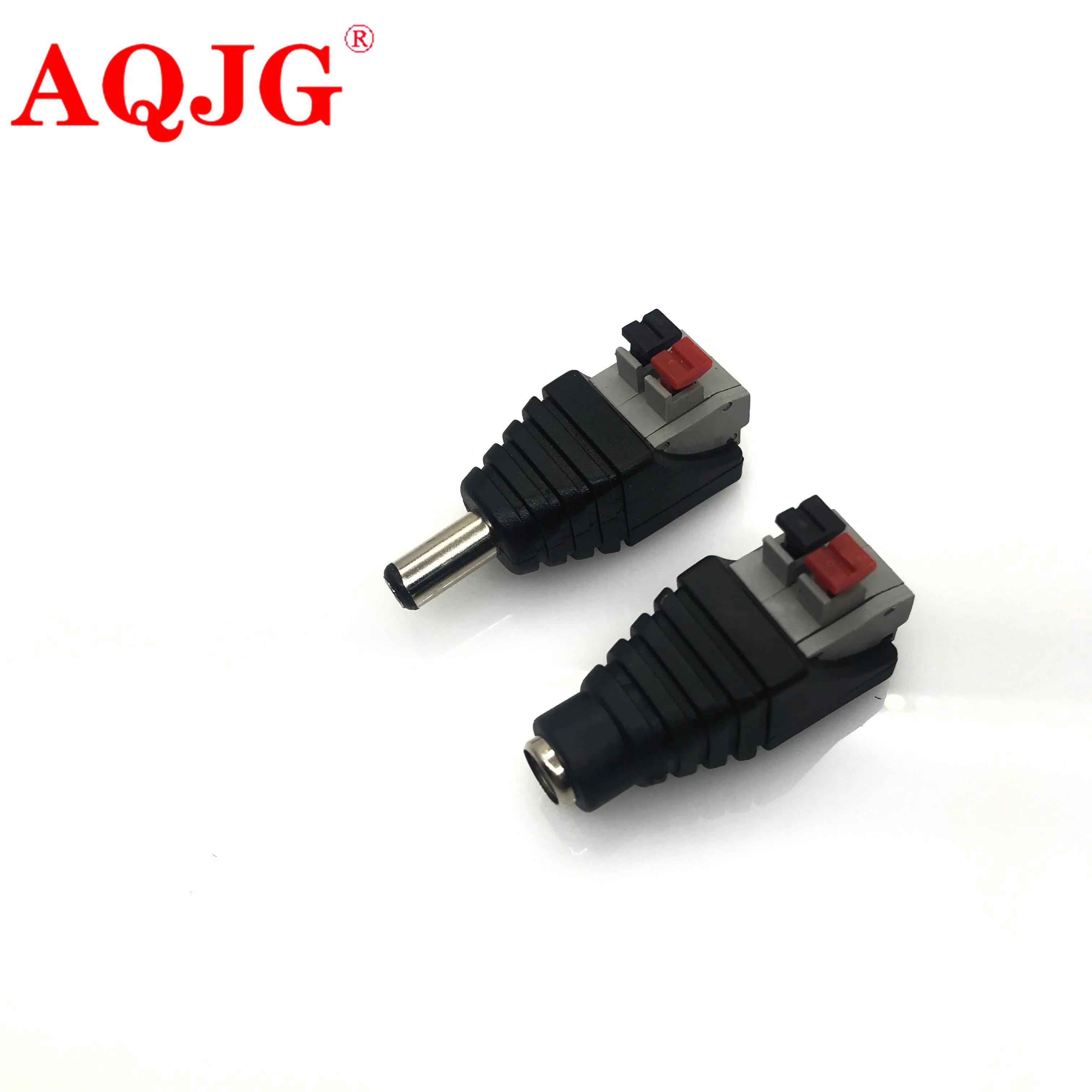 5pcs DC Male +5 pcs DC Female connector 2.1*5.5mm DC Power Jack Adapter Plug Connector for 3528/5050/5730 single color led strip