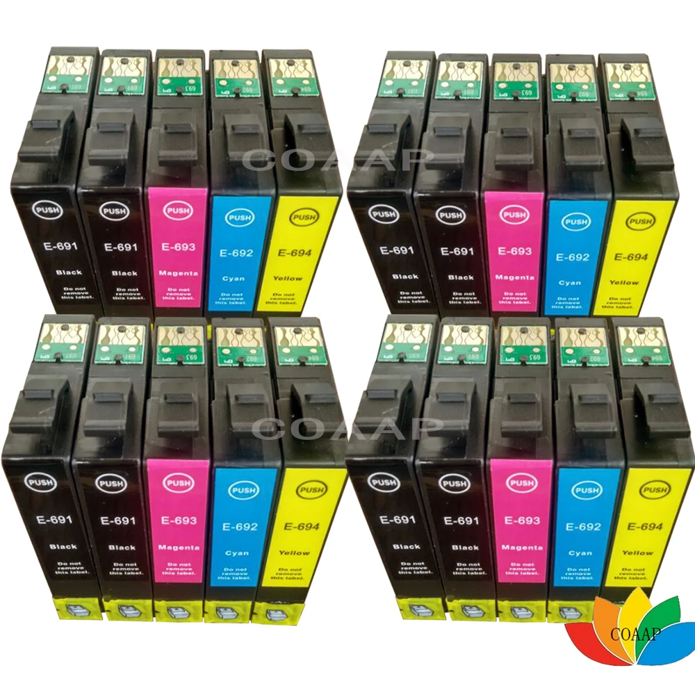 

20 PK Compatible T069 T0691-T0694 Ink Cartridge For Epson CX5000 CX6000 CX7000F Workforce 30 40 310 500 600 610