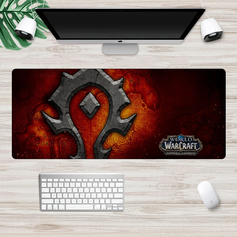 World of Warcraft Gaming Mouse pad Gamer Large 70x30cm Horde Alliance Computer Mousepad  Non-Skid Rubber Locking Edge Desk Mat