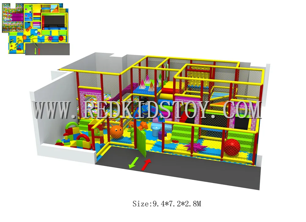 Exported to Vietnam  Playground  Equipment for Kids Playing Center 20 Years' Manufacturer 160421b