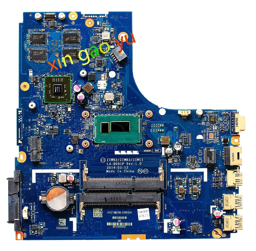 Original For Lenovo B50-70 Laptop Motherboard ZIWB2 LA-B091P REV1.0 SR1EF i5-4210U DDR3 100% Test OK