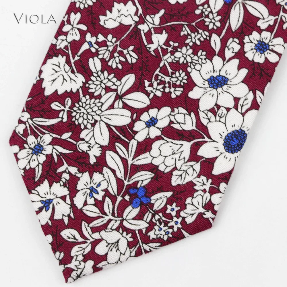 Corbata de cuello de 6cm con estampado Floral, 100% algodón, vestido de mariposa de boda, esmoquin de regalo, accesorio de pajarita