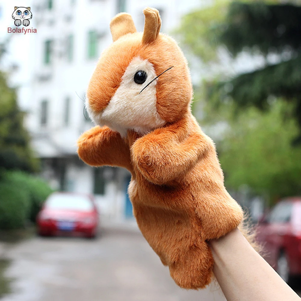 BOLAFYNIA Squirrels and voles Children Hand Puppet Toys baby kid plush Stuffed Toy for Christmas birthday gifts