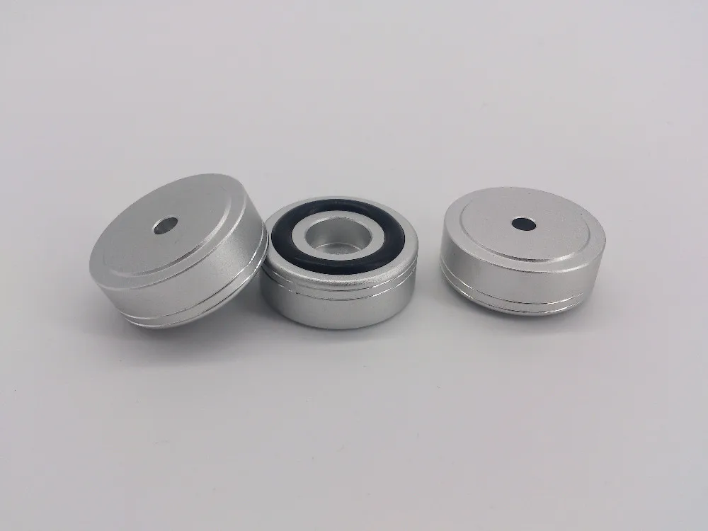 

4pcs Aluminum 30 *12mm Scrub foot silver amplifier speaker feet spikes PC machine pads style C