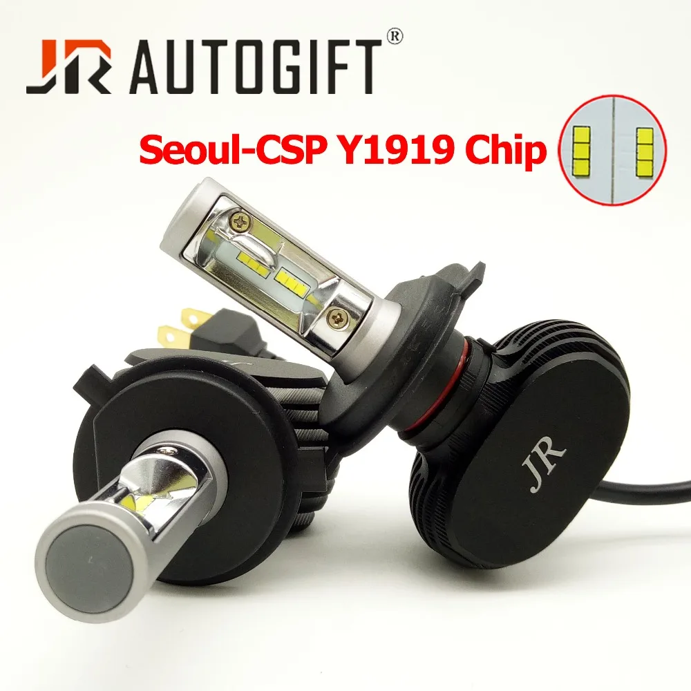 Car accessories H4 High and Low S1 Car LED Headlight Bulb Seoul CSP Chips  4000lm 6500K Auto 9004,9007 H13 Headlamp DRL FogLight