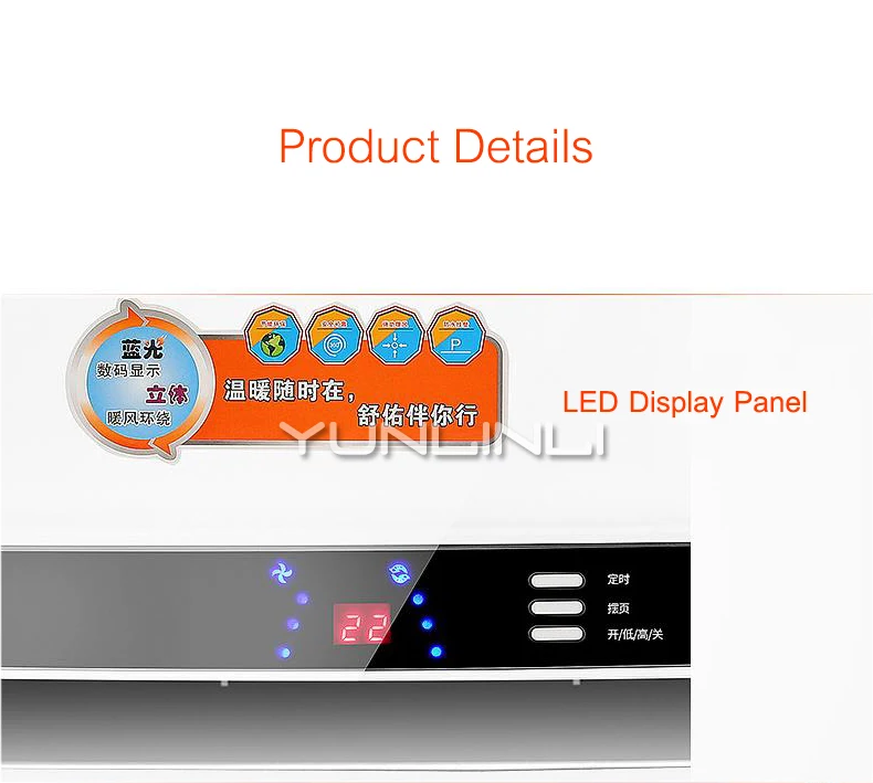 المنزلية الكهربائية سخان 2000W كبيرة الطاقة الدافئة الهواء منفاخ غرفة المعيشة/الحمام المزدوج استخدام أدفأ مع تجفيف وظيفة TB-008A