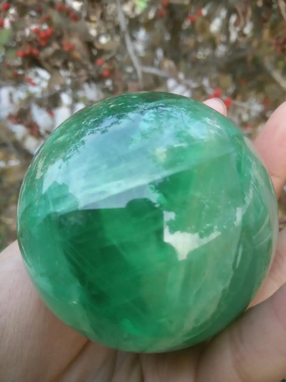 

King of rare natural quartz crystal green fluorite best ball to heal