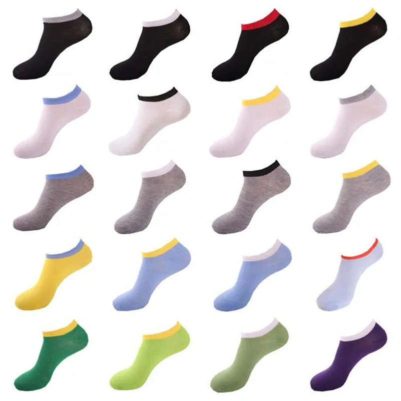 

10 Pairs New Arrival Men Socks Factory Price Cheap Casual Summer Style Breathable Brand Boat Socks Men's Dress Ankle Socks Meias