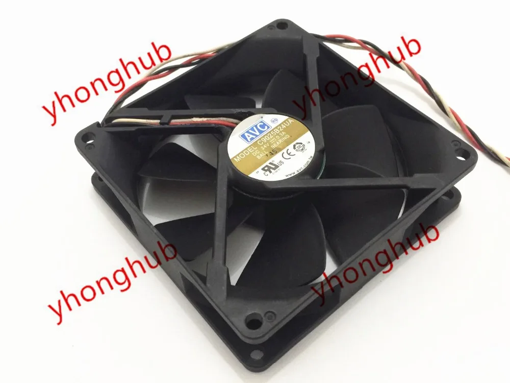 

AVC C9025B24UA DC 12V 0.3A 3-Wire 90x90x25mm Server Cooling Fan