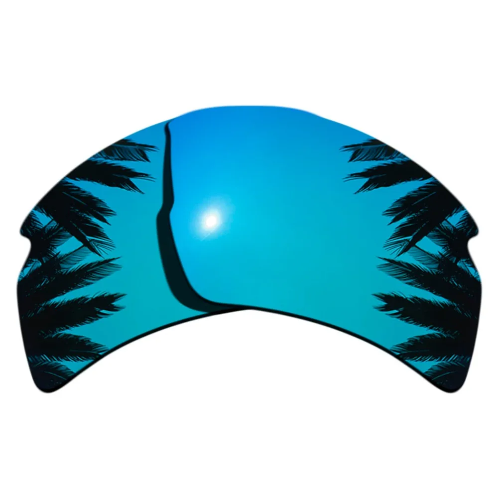 (Ice Blue+Orange Red+Green Mirrored) 3-Pairs Polarized Replacement Lenses for-OAKLEY Flak 2.0 XL 100% UVA & UVB Protection