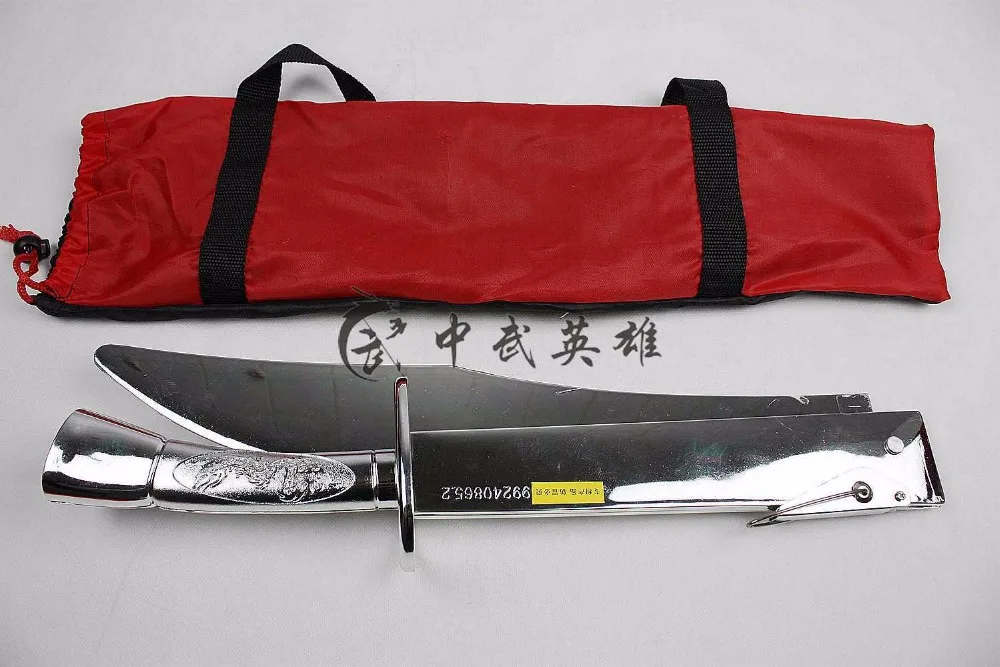 good quality plastic folding Tai Chi knife sword, Martial Art Shaolin Kung Fu training equipment with FREE bag wholesale/retails