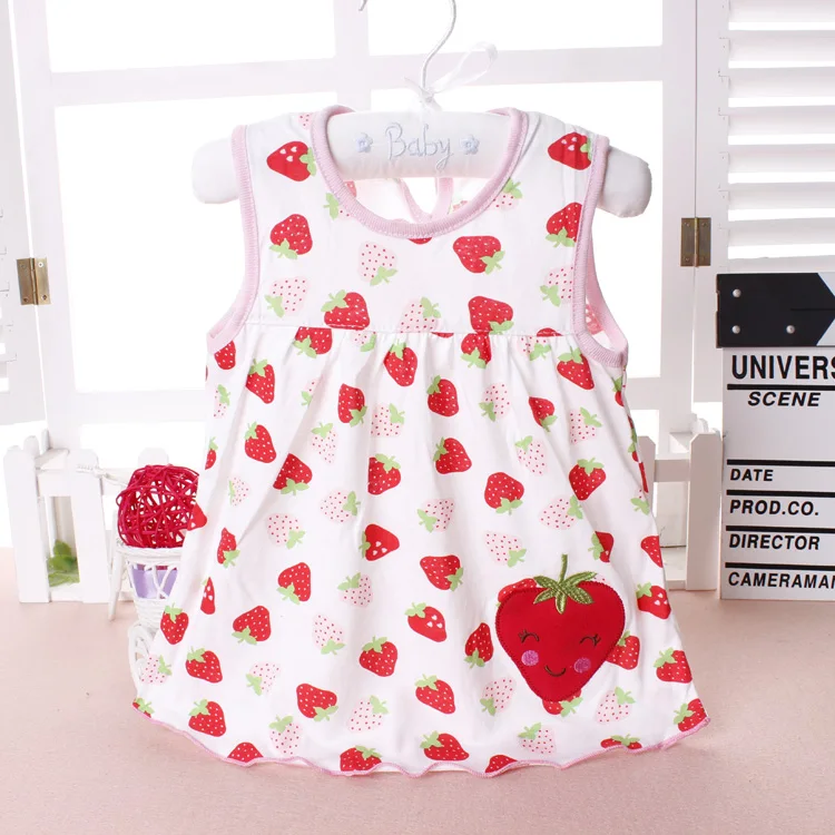 Top Quality Baby Dresses Princess 0-2years Girls Dress Cotton Clothing Dress Summer Girls Clothes Low Price