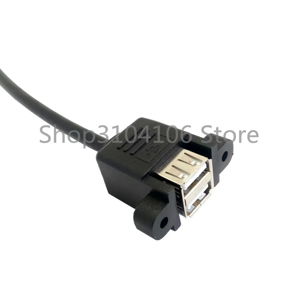 50cm 마더보드 내부 9핀 9P USB-듀얼 2포트 A 암 패널 마운트 데이터 케이블 0.5M