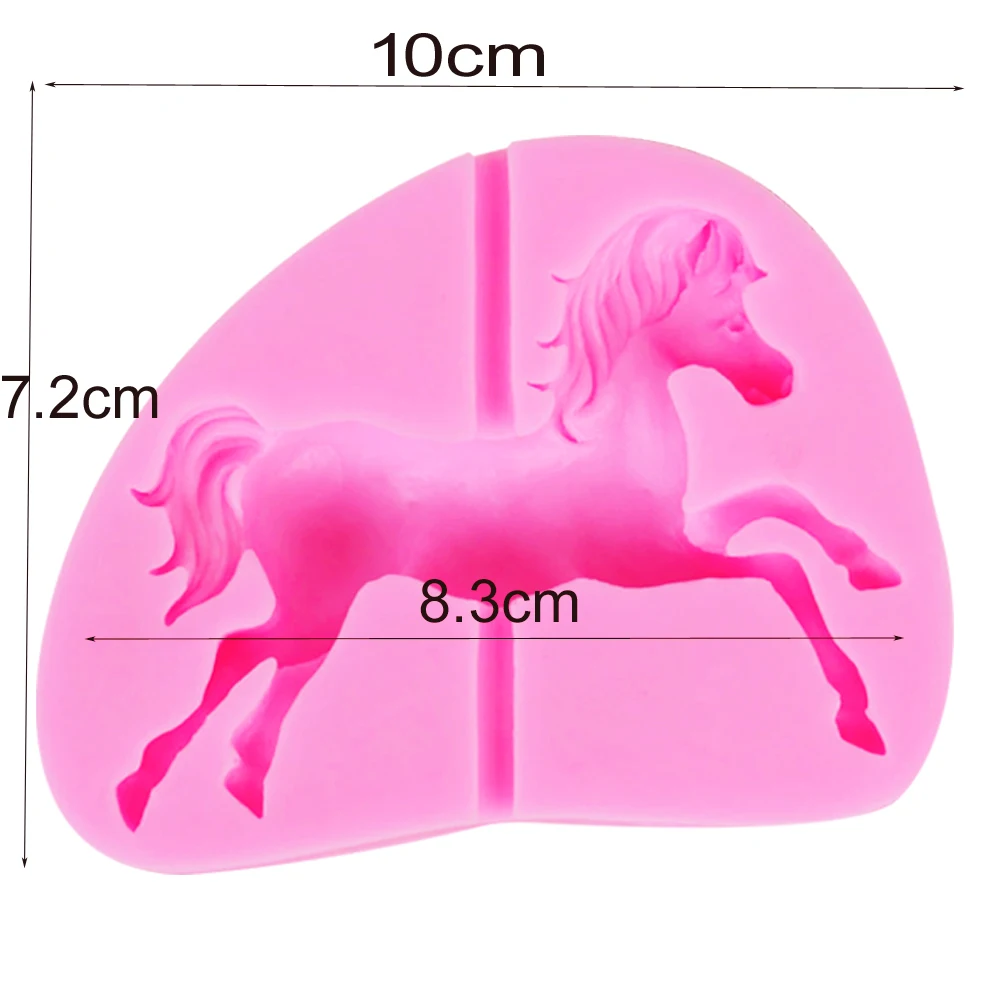 C264 gioielli 3D carosello cavallo stampi per fondente in Silicone strumenti per decorare torte Cupcake cioccolato Gumpaste stampi da cucina cottura