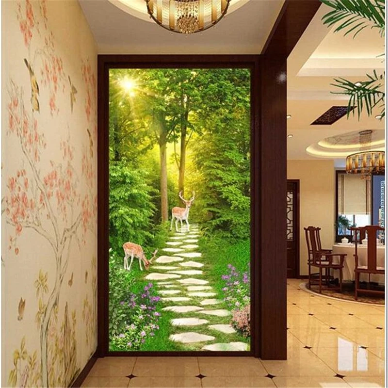 wellyu Custom photo wallpapers 3d обои large frescoes quiet path wallpaper mystery aisle frescoes papel de parede 3d wallpaper