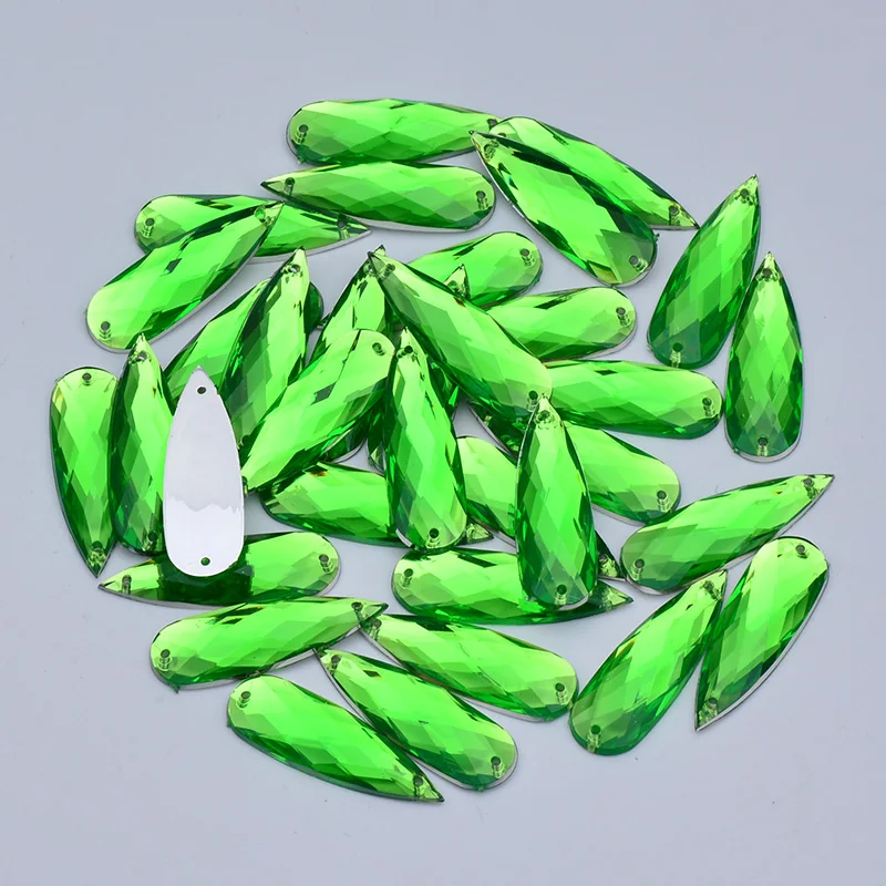 JUNAO 10*30 مللي متر 20 قطعة الخياطة الحمراء فلاتباك قطرة حجر الراين يزين الاكريليك أحجار الكريستال خياطة على ستراس للمجوهرات Grament #4